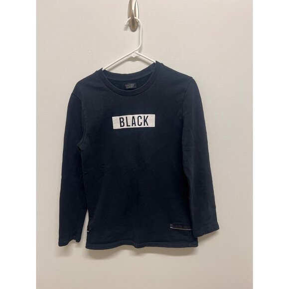 Zara Man Black Long Sleeve Shirt With Bold Letter Graphic - Picture 3 of 7